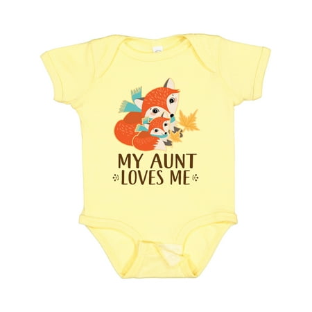 

Inktastic Aunt Loves Me Woodland Fox Gift Baby Boy or Baby Girl Bodysuit