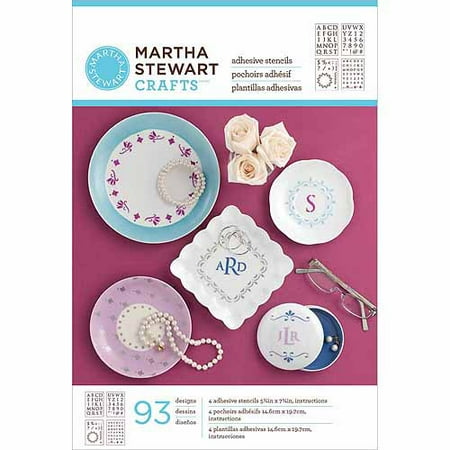 Martha Stewart Crafts Glass Adhesive Stencils-Classic Serif
