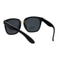 thumbnail image 4 of Girls Child Size Panel Color Mirror Lens Horn Rim Mod Sunglasses All Black, 4 of 4