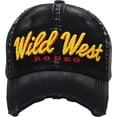 thumbnail image 2 of Wild West RODEO Vintage Distressed Washed Baseball Cap, 2 of 4