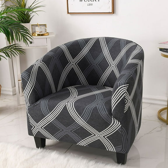Duety  Tub Chair Covers for Armchairs, Tub Sofa Slipcover Polyester Fiber Club Chair Slipcover Stretch Armchair Slipcover Removable Washable Sofa Couch Cover for Dining Living Room Office Reception