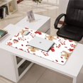 thumbnail image 3 of Long Mouse Pads for Desk,Red Christmas Gingerbread Man Pattern Desk Mats on Top Of Desks, Desk Mouse Pad Extra Large with 3mm Non-Slip Base and Stitched Edge for Gaming,Office,Work,Home 31.5x15.7in, 3 of 5