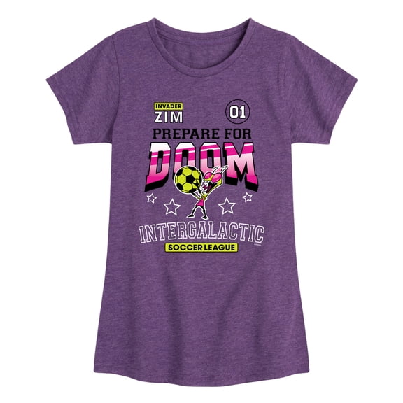 Invader Zim - Youth Girls Fitted Short Sleeve T-Shirt Fitted Short Sleeve Graphic T-Shirt