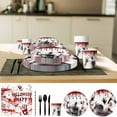 SDJMa Halloween Party Supplies Bloody Zombie Tablecloth, Paper Plates