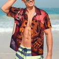 thumbnail image 3 of Lsque Five Nights At Freddy'S Pattern Hawaiian Shirt for Men Unisex Summer Beach Casual Short Sleeve Cotton Linen Button Down Shirts-X-Large, 3 of 6