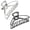 Black+ Silver, variant on Hair Clips, Metal Hair Claw Barrette Clamp Jaw for Women (2, Gold+ Rose Golden)