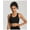 Black#2, variant on MecTo Womens' Sports Bra Longline Wirefree Padded with Medium Support, Sports Bras for Women, Workout Crop Tank Tops Padded