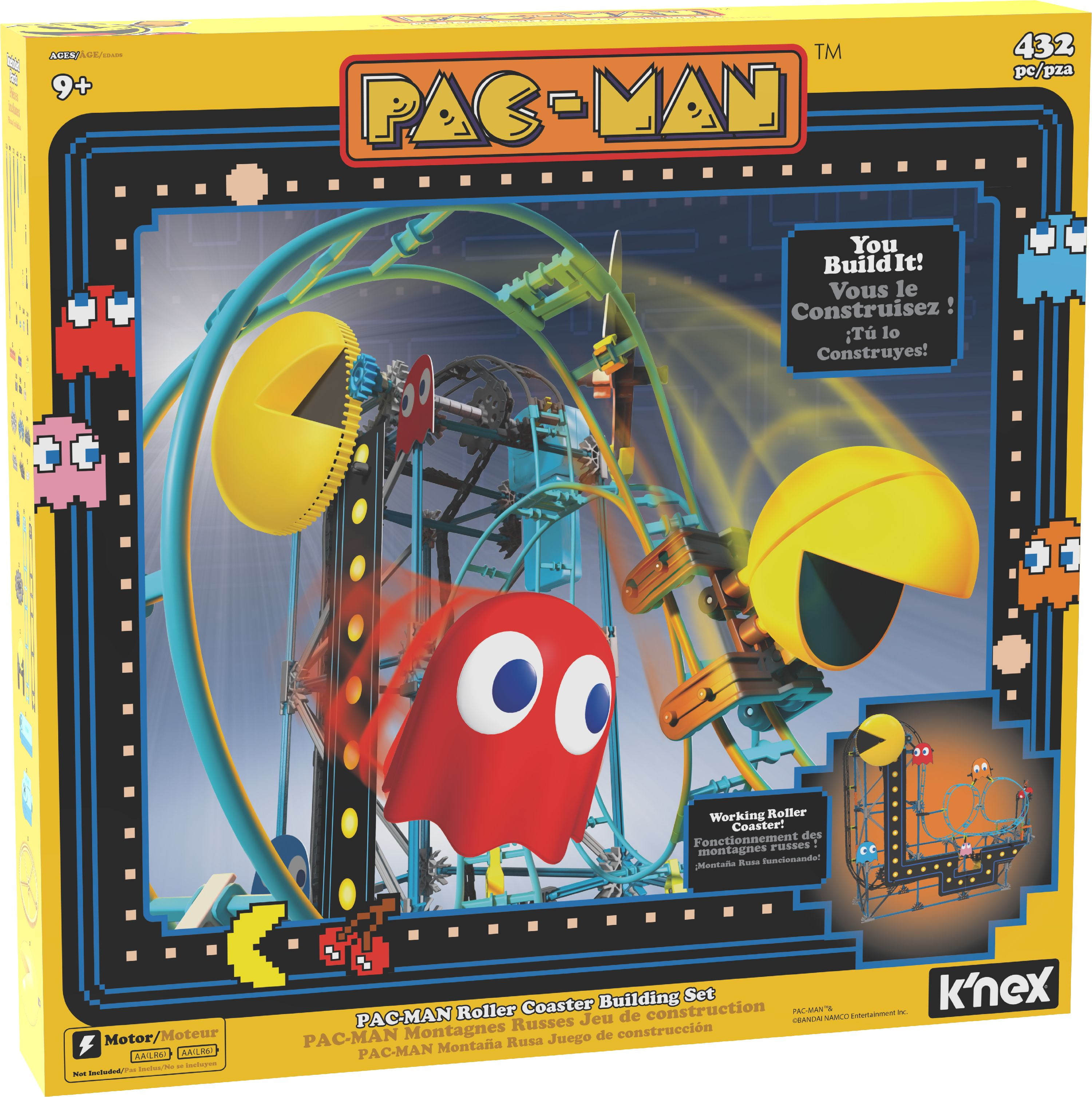 K'NEX Pac-man Roller Coaster 432pc Building Set Basic Fun for sale online 