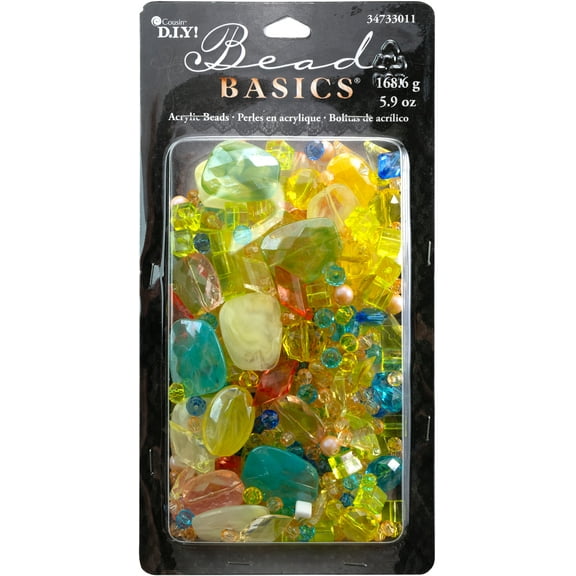 CousinDIY Acrylic Bead Mix 5.9oz-Tropical