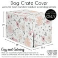 thumbnail image 5 of Sweet Jojo Designs Watercolor Floral Pink and Grey Dog Crate Kennel Cover 36in., 5 of 6