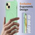 thumbnail image 2 of For Iphone 15 Wave Texture Magsafe Magnetic Liquid Silicone Phone Case, 2 of 5