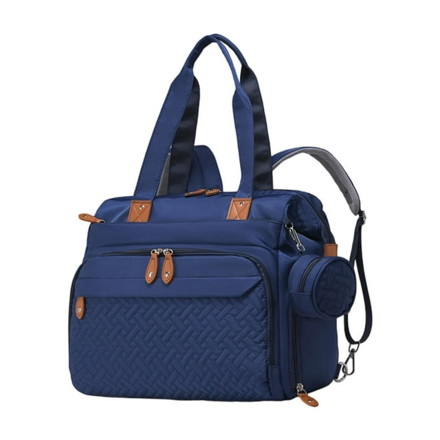 Lipstore Diaper Bag Backpack Pacifier Case Portable Wear Resistant with Straps Travel Bag Blue