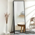 thumbnail image 3 of 65"x22" Aluminum Alloy Frame Mirror Rectangular Full Length Floor Mirror Black, 3 of 8