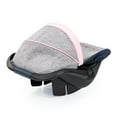 thumbnail image 3 of Bayer: Car Seat - Grey, Blue, Pink Butterfly - Fits Dolls Up to 18' Kids Pretend Play, Safety Belt, Sun Canopy, Accessory for -Plush Toys, 3 of 7