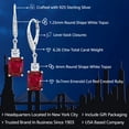thumbnail image 3 of Gem Stone King 925 Sterling Silver Red Created Ruby and White Topaz Dangle Earrings for Women (6.26 Cttw, Gemstone July Birthstone, Emerald Cut 9X7MM), 3 of 6