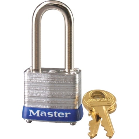 5/8-Inch Shackle H Master Lock 22D Laminated Steel Warded Padlock 1-1/2" Wide 