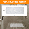 thumbnail image 3 of Semfri Pebble Bath Tub Shower Mat 35 x 16 inch Non Slip Bathtub Mat for Bathroom Showers with Drain Holes and Suction Cups Clear, 3 of 3