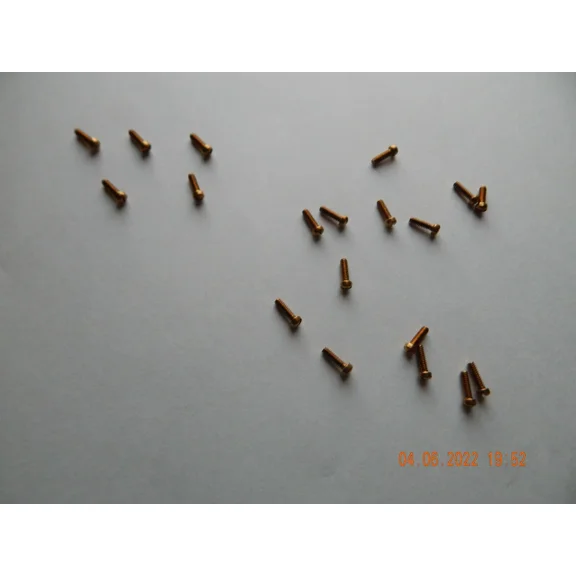 Brass Fillister Head Slotted Machine Screws. 4/40 X 3/8" 18 Pcs. New