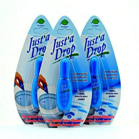Just A Drop Toilet Personal Odor Reducer and Neutralizer - 6 Ml 3 Pack travel