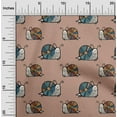 thumbnail image 2 of oneOone Georgette Viscose Rose Brown Fabric Wreath Personalized Name Fabric For Sewing Printed Craft Fabric By The Yard 42 Inch Wide, 2 of 5