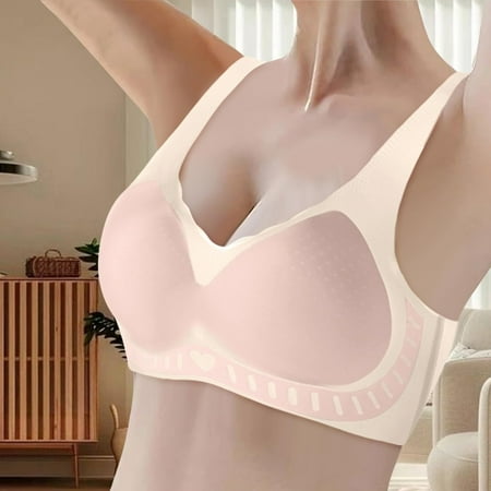 Mashaouyo Sale Clearance 2025 Bras for Older Women Super Gather Wireless Bra Anti Sagging Breasts Seamless Support Pushup Lifting Bras
