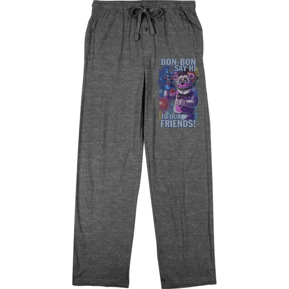 Five Nights at Freddy's Sister Location Bon Bon Men's Heather Grey Sleep Pajama Pants-M