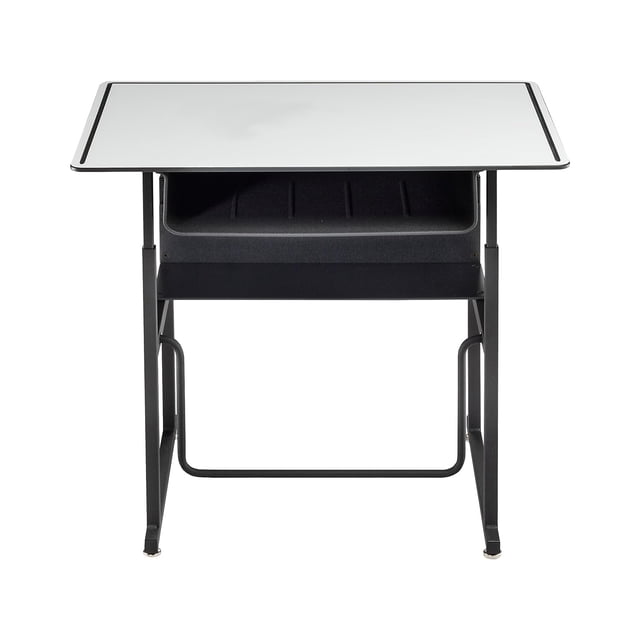 Pemberly Row Modern / Contemporary Adjustable Height Stainless Steel Desk