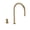 396BOG, variant on Brushed Gold Kitchen Faucet Invisible Pull Out Spray Mixer Double Hole Single Handle Solid Brass Hot and Cold Separate Sink Tap -Modern  Design