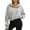 Gray, variant on VEKDONE Cropped Hoodies for Women Half Zip Drawstring Hooded Sweatshirt with Thumb Holes Fall Winter Long Sleeve Thin Fleece Pullover Top Solid Color Cute Blouse with Pockets White L