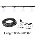 thumbnail image 2 of Outdoor Misting Cooling System, 4-Nozzle Patio Fogging Spray Kit,Fine Mist Hose for Trampoline, Garden, and Backyard Summer Cooling,65.6ft, 2 of 8