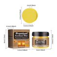thumbnail image 3 of Xihbxyly Cera para Muebles, Abrillantador Multiusos de Cera de Abejas, Fórmula con Ingredientes Naturales, Protección Duradera, Fácil Aplicación, Mantenimiento de Muebles de Madera, Juego de Cera y E, 3 of 7