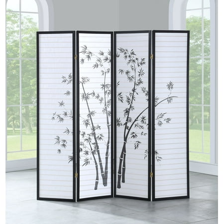 4 Panel Room Divider Folding Privacy Shoji Screen Print