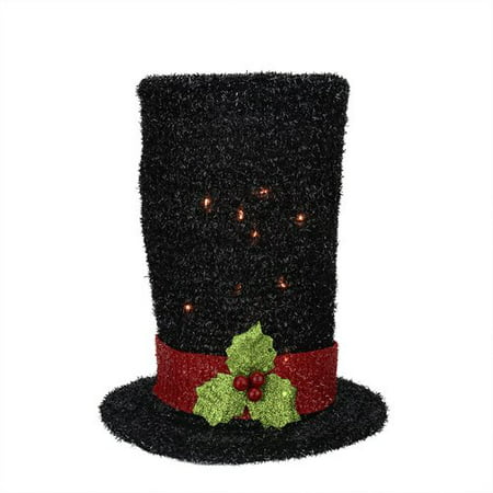 Northlight Seasonal Lighted Tinsel Snowman Top Hat Christmas Tree (Best Christmas Tree Toppers)