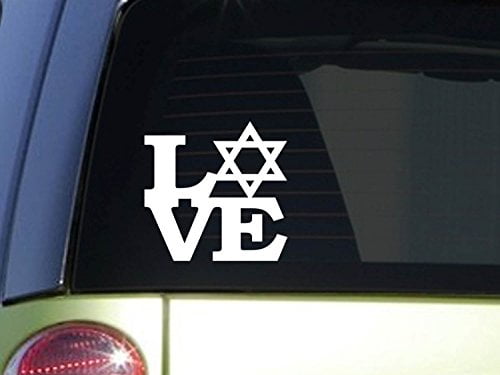 Wholesale Lot of 6 Jewish Star David USA American Flag Decal Bumper Sticker 