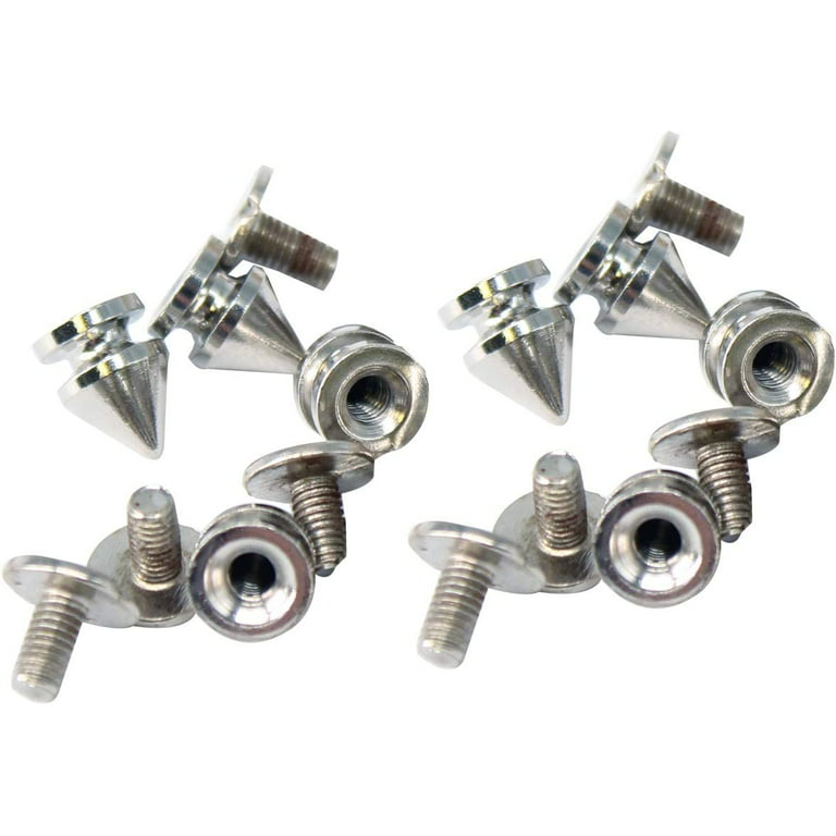 Silver Spike Screw Back Cone Studs for Jackets Arts Clothing Jeans