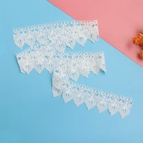 BESTYASH Wide Lace Fabric 1Set White Lace Trim Ribbon for Wrapping and Valentine's Decor