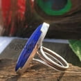 thumbnail image 6 of Lapis Lazuli Ring: Sterling Silver Statement Ring, Handmade Jewelry, 6 of 8