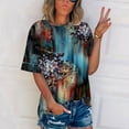 thumbnail image 2 of Giftesty Womens Plus Size Clearance Women's Summer Loose Printing Short Sleeve Crew-Neck T-Shirt Casual Tee Tops, 2 of 5