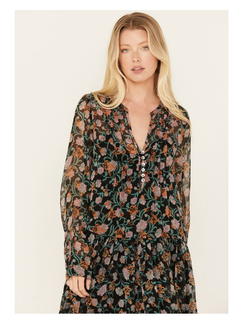 Free People Women's See It Through Dress, Black, Medium Free People Women's See It Through Dress, Black, Medium