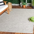 thumbnail image 2 of SAFAVIEH Sisal All-Weather Delroy Solid Indoor/Outdoor Area Rug, Grey/Ivory, 8' x 10', 2 of 9