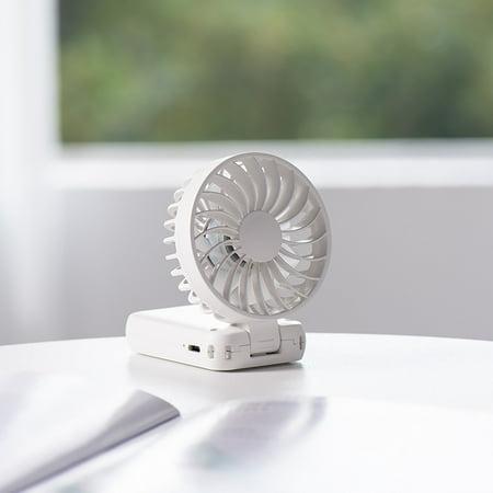 

Student Workbench Portable Hand Fan Mini Desktop Handheld Small Fan USB Charging Portable Silent Folding Neck Hanging for Husband Daughter Student Decorate