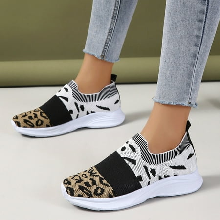 

KaLI_store Shoes For Women Women s Slip On Walking Shoes Lightweight Casual Running Sneakers