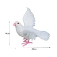 thumbnail image 4 of Estatua de paloma de simulación, escultura de paloma, estatuilla de Animal realista, estatuas de jardín para césped, balcón, fiesta temática, pasillo, de pie, 4 of 8