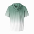 thumbnail image 6 of JULMCOMO Men's Shirts Ombre Gradient Quick Dry Drawstring Hooded Travel Casual T Shirt Short Sleeve Loose Fit Summer Hoodie Gold L, 6 of 6