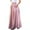 Pink, variant on Awdenio Maxi Skirt Fashion Women Spring Summer Belt Zipper High Waist Solid Retro Skirt Women Pleated
