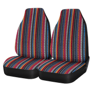 Auto Drive 2Piece Boho Car Seat Cover Polyester Colorful - Universal Fit, 23SC202