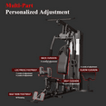 thumbnail image 3 of GloryStar Home Gym Machine, 150LBS Weight Stack, All-in-One Full Body Workout Equipment with Preacher Curl Pad, 3 of 8
