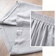 thumbnail image 4 of Cagogo Women Plus Size Wide Leg High Waisted Trousers with Pockets Solid Casual Streetwear Long Pants Summer Beach Lounge Trousers, Gray M, 4 of 5