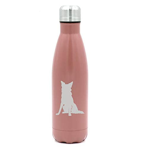 Victoria's Secret BEGONIA PINK Metal Water Bottle SUPER CUTE Gym Sport DOG LOGO 