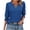 Blue, variant on Staron Women's Casual Loose V Neck 3/4 Sleeve Tops Smocked Cuff Solid Color Blouse Spring Fashion Basic Comfy Relaxed Shirt, Pink XL